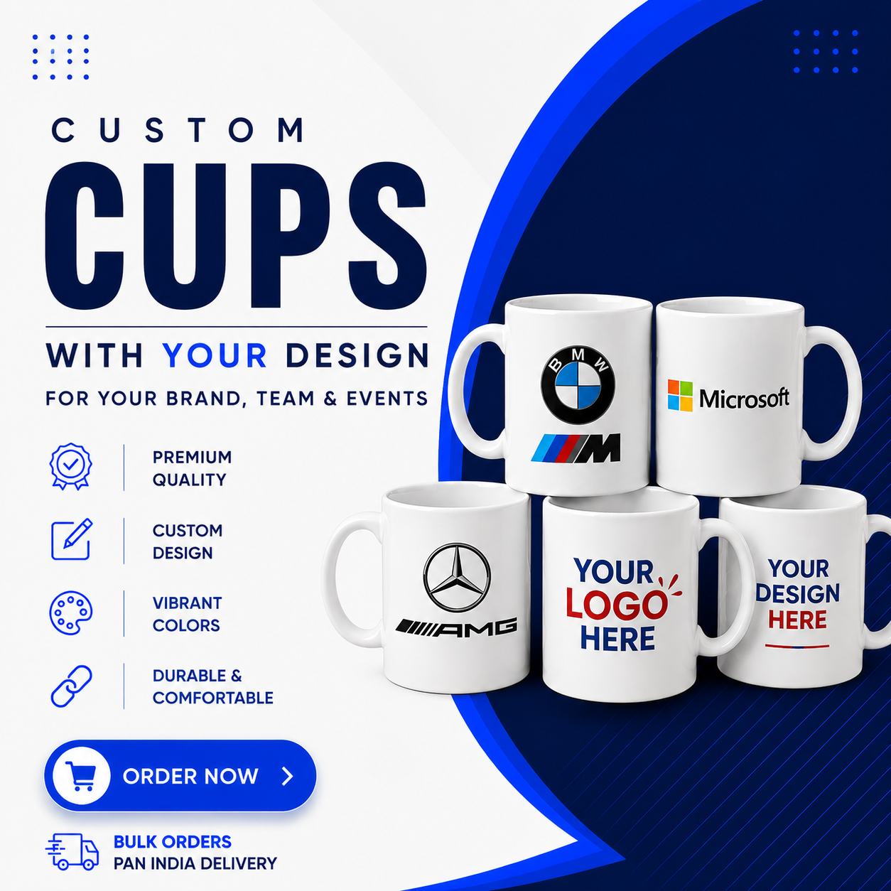 Custom Printed Ceramic Mug with Logo | Bulk Mug Printing